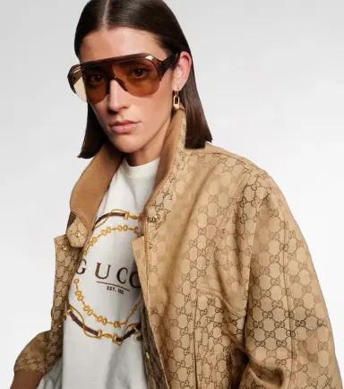 Gucci Logo shield sunglasses | Thumbnail 5
