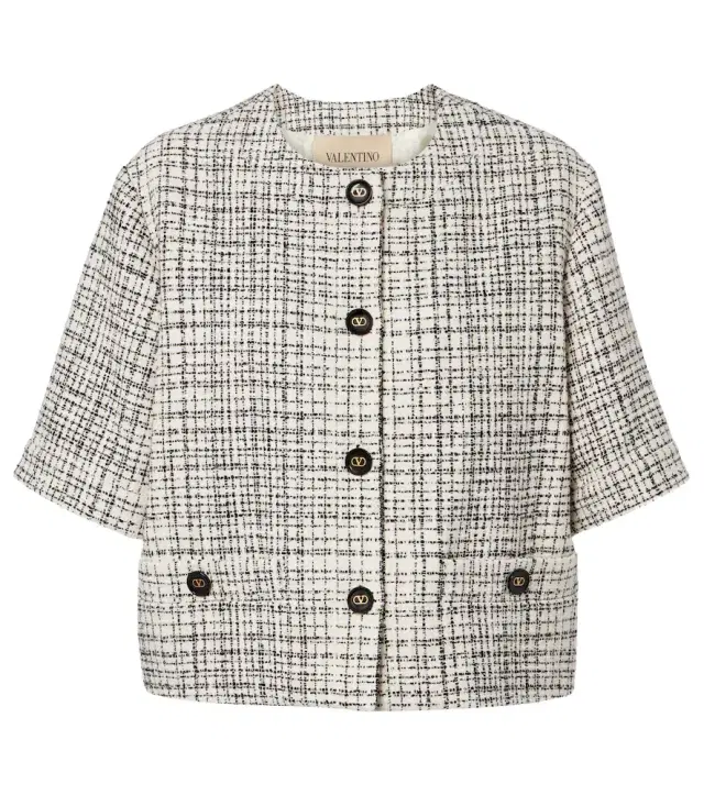 Valentino Cotton-blend tweed jacket