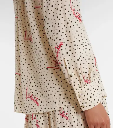 Valentino Plus De Pois silk crêpe de chine shirt | Thumbnail 3