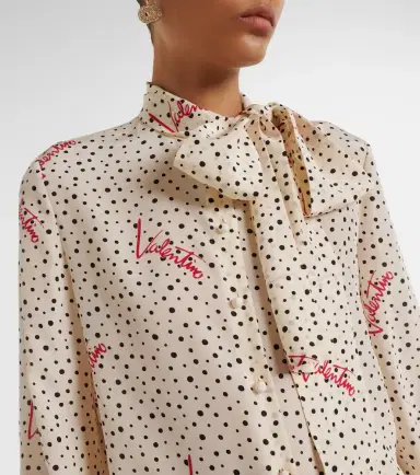 Valentino Plus De Pois silk crêpe de chine shirt | Thumbnail 4