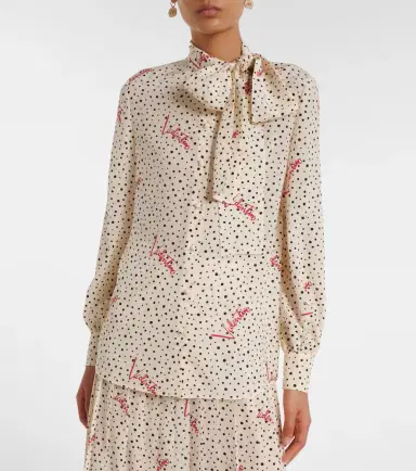 Valentino Plus De Pois silk crêpe de chine shirt | Thumbnail 5