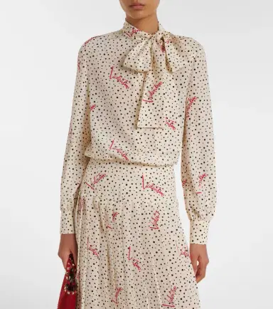 Valentino Plus De Pois silk crêpe de chine shirt | Thumbnail 6