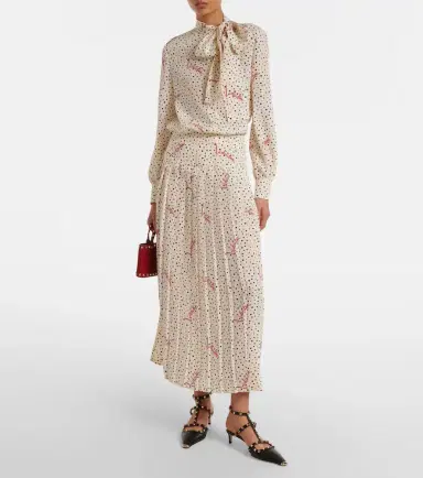 Valentino Plus De Pois silk crêpe de chine shirt | Thumbnail 7