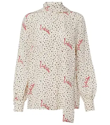 Valentino Plus De Pois silk crêpe de chine shirt | Thumbnail 1