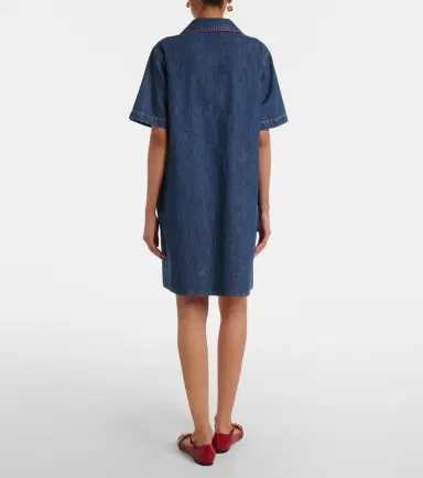 Valentino VGold denim midi dress | Thumbnail 2