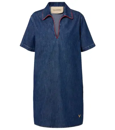 Valentino VGold denim midi dress | Thumbnail 1