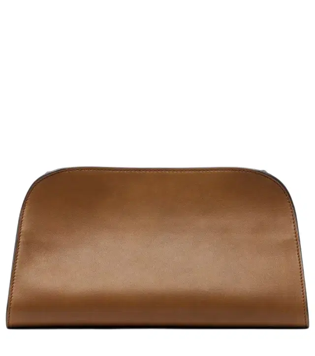 The Row Peggy leather clutch