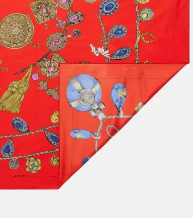 Versace Printed silk twill scarf | Thumbnail 2