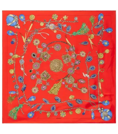 Versace Printed silk twill scarf | Thumbnail 1