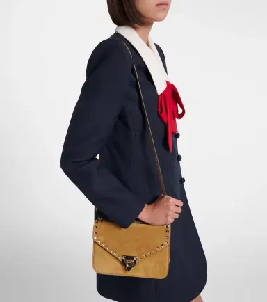 Valentino Garavani Rockstud Small suede shoulder bag | Thumbnail 7 Valentino Garavani Rockstud Small suede shoulder bag | Thumbnail 7