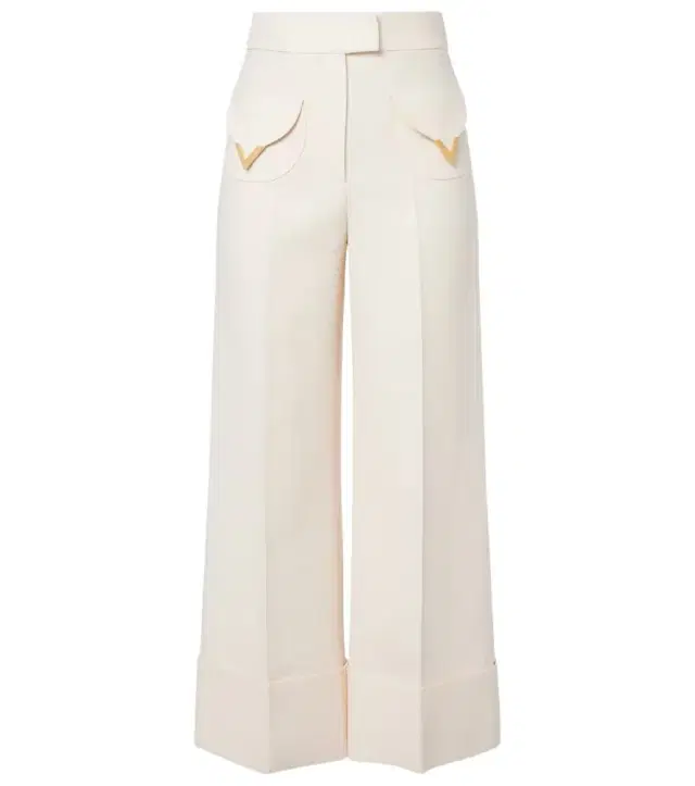 Valentino Crepe Couture VGold wide-leg pants