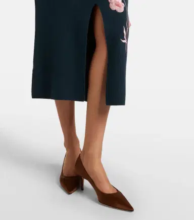 Erdem Floral-appliqué knitted midi skirt | Thumbnail 3 Erdem Floral-appliqué knitted midi skirt | Thumbnail 3