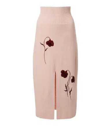Erdem Floral-appliqué knitted midi skirt | Thumbnail 1