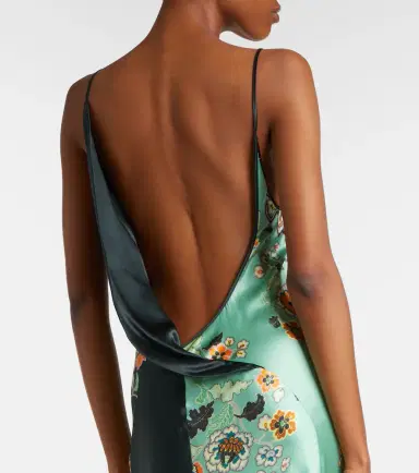 Roberto Cavalli Floral silk satin slip dress | Thumbnail 6