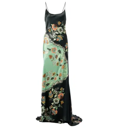 Roberto Cavalli Floral silk satin slip dress | Thumbnail 1