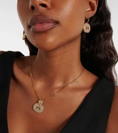 Valentino VLogo Swarovski-embellished earrings | Thumbnail 5