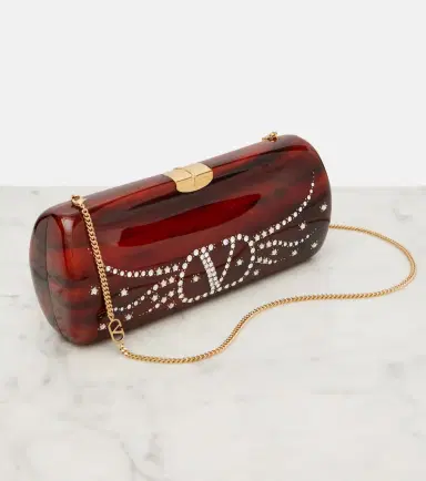Valentino Garavani Pince VLogo embellished clutch | Thumbnail 4 Valentino Garavani Pince VLogo embellished clutch | Thumbnail 4