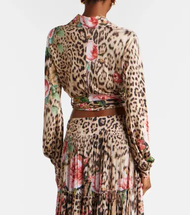 Roberto Cavalli Printed cropped shirt | Thumbnail 3
