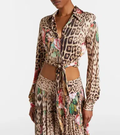 Roberto Cavalli Printed cropped shirt | Thumbnail 5