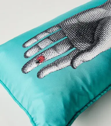 FORNASETTI Mano printed silk and cotton-blend cushion | Thumbnail 3
