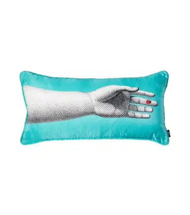 FORNASETTI Mano printed silk and cotton-blend cushion | Thumbnail 1