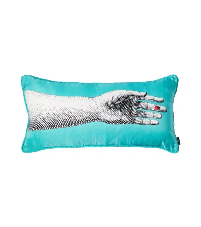 Fornasetti Mano printed silk and cotton-blend cushion
