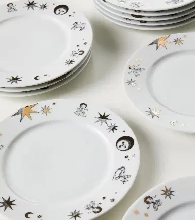 FORNASETTI Astronomici set of 12 porcelain dessert plates | Thumbnail 3