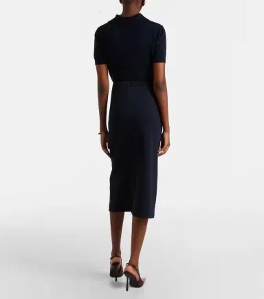 'S Max Mara Cotton-blend midi skirt | Thumbnail 4