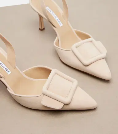 Manolo Blahnik Maysli suede slingback pumps | Thumbnail 2