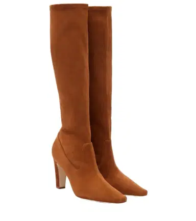 Manolo Blahnik Pavisco suede knee-high boots | Thumbnail 1