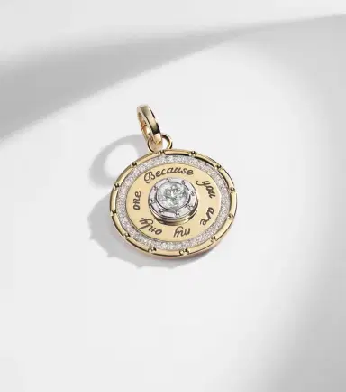 Foundrae True Love Lovestruck Commitment Medium 18kt gold pendant with diamonds | Thumbnail 5 Foundrae True Love Lovestruck Commitment Medium 18kt gold pendant with diamonds | Thumbnail 5