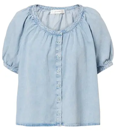 Frame Resort gathered cotton-blend shirt | Thumbnail 1