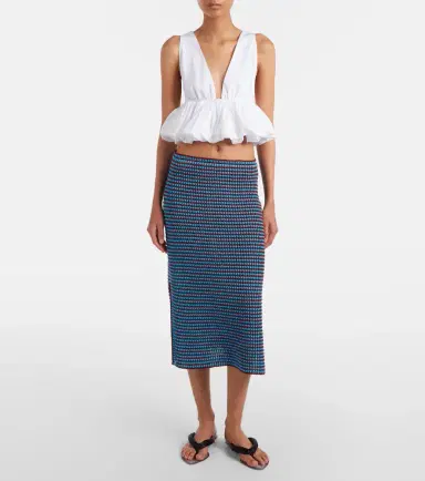 Alaïa Alaïa Crochet cotton pencil skirt | Thumbnail 5
