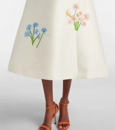 Leo Lin Beatrice embellished wool and silk midi dress | Thumbnail 3