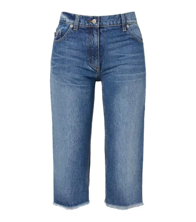 Faded capri jeans