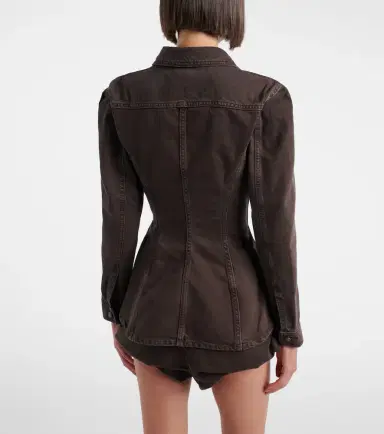 Magda Butrym Peplum denim jacket | Thumbnail 3 Magda Butrym Peplum denim jacket | Thumbnail 3