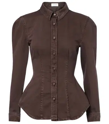 Magda Butrym Peplum denim jacket | Thumbnail 1 Magda Butrym Peplum denim jacket | Thumbnail 1