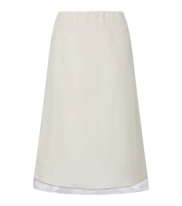Magda Butrym Lace-trimmed silk-blend midi skirt