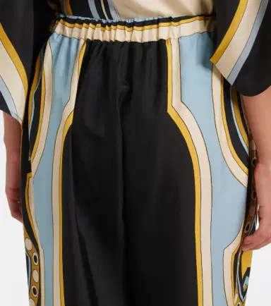 La DoubleJ Club printed silk twill wide-leg pants | Thumbnail 5 La DoubleJ Club printed silk twill wide-leg pants | Thumbnail 5