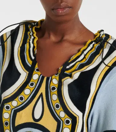 La DoubleJ Portal printed hooded cotton terry top | Thumbnail 2
