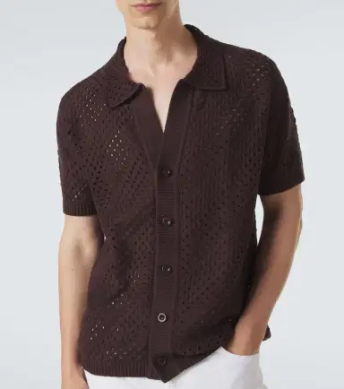 Frescobol Carioca Pinto crochet cotton shirt | Thumbnail 3 Frescobol Carioca Pinto crochet cotton shirt | Thumbnail 3