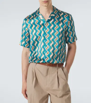 Frescobol Carioca Roberto printed silk shirt | Thumbnail 3