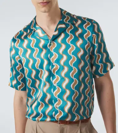 Frescobol Carioca Roberto printed silk shirt | Thumbnail 4