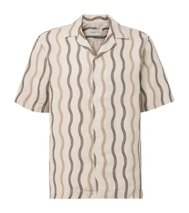 Roberto printed linen bowling shirt Roberto printed linen bowling shirt