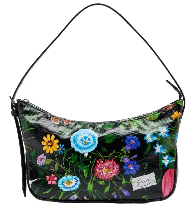 Gucci Lady Lunetta Small floral canvas shoulder bag