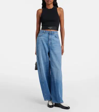 Givenchy Logo ribbed-knit cropped cotton tank top | Thumbnail 2