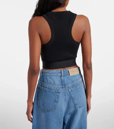 Givenchy Logo ribbed-knit cropped cotton tank top | Thumbnail 5