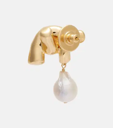 Givenchy Chain Link pearl-embellished earrings | Thumbnail 4