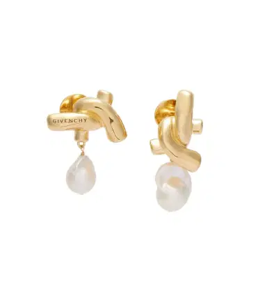 Givenchy Chain Link pearl-embellished earrings | Thumbnail 1