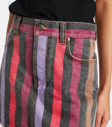 Versace Striped denim miniskirt | Thumbnail 3